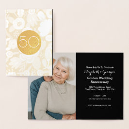 ゴールデンウェディング 50周年記念 箔カード