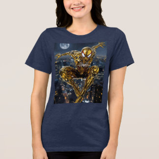 ゴールデンウェブ:女性用スパイダーTシャツ ウルトラリアリスティック トライブレンドTシャツ