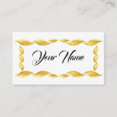 ゴールデンウェーブオンホワイトデザイン 名刺 (正面)