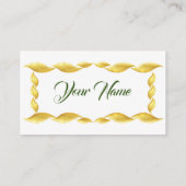 ゴールデンウェーブオンメタリックグリーンデザイン 名刺 (裏面)