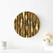 ゴールデンウェーブ3D描写。 ラージ壁時計 (ホーム)