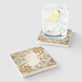 ゴールデンウェー離れブフローラストーンコースター ストーンコースター (横)