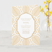 ゴールデンウエディング 4歳 スペイン 結婚式 ご招待 カード (黄色い花)