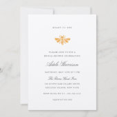 ゴールデンウォーターカラービーブライダルシャワー 招待状 (正面)