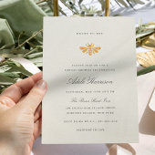 ゴールデンウォーターカラービーブライダルシャワー 招待状