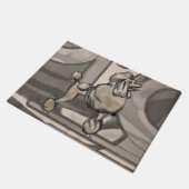 ゴールデンウォーターカラープードル ドアマット (アングル)