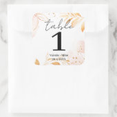 ゴールデンウォーターグリッターテーブル結婚番号 スクエアシール (バッグ)