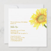 ゴールデンウォーター色ひまわり80th誕生日パーティー 招待状 (裏面)