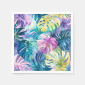 ゴールデンウォーター色トロピカル離れ楽園 スタンダードカクテルナプキン (正面)