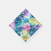 ゴールデンウォーター色トロピカル離れ楽園 スタンダードカクテルナプキン (角)