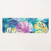 ゴールデンウォーター色トロピカル離れ楽園 ヨガマット (正面(横))