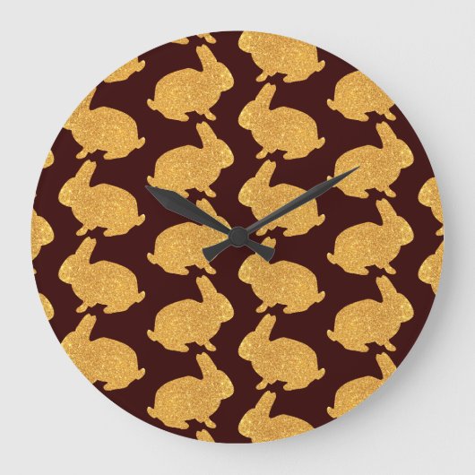 ゴールデンウサギ ラージ壁時計 (正面)