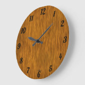 ゴールデンウッドグレインルッククロック ラージ壁時計 (傾斜)