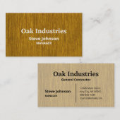 ゴールデンウッドグレインルックプロフェッショナル 名刺 (正面/裏面)