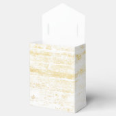 ゴールデンウッドホワイトブラック結婚式の引き出物サンキュー フェイバーボックス (オープン)