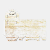 ゴールデンウッドホワイトブラック結婚式の引き出物サンキュー フェイバーボックス (折り畳みなし)