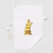 ゴールデンウルフヘッドゴルフタオル ゴルフタオル (インサイチュ)