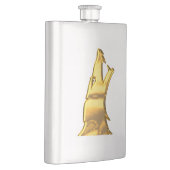 ゴールデンウルフヘッドステンレススチールフラスコ フラスク (右)