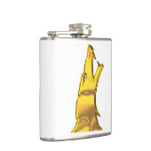 ゴールデンウルフヘッド白いフラッ包まれたク フラスク (右)