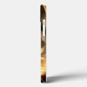 ゴールデンウルフ顔アート発散エネル白熱［赤熱］光を放つギー Case-Mate iPhoneケース (裏面 / 左)