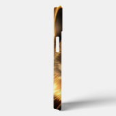 ゴールデンウルフ顔アート発散エネル白熱［赤熱］光を放つギー Case-Mate iPhoneケース (裏面 / 右)