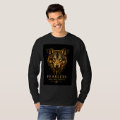 ゴールデンウルフ 無畏 アニマル 🐺 Tシャツ (正面フル)