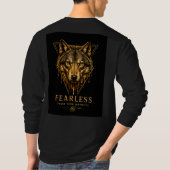 ゴールデンウルフ 無畏 アニマル 🐺 Tシャツ (裏面)