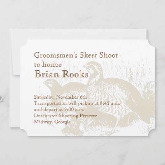 ゴールデンウワイルプランテーション招待状 招待状 (正面)