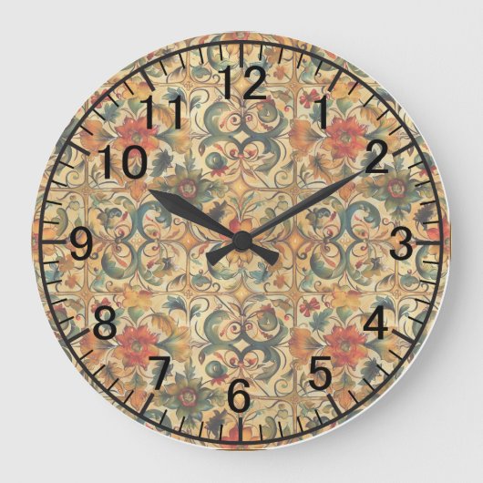 ゴールデンエイジ植物学 ラージ壁時計 (正面)