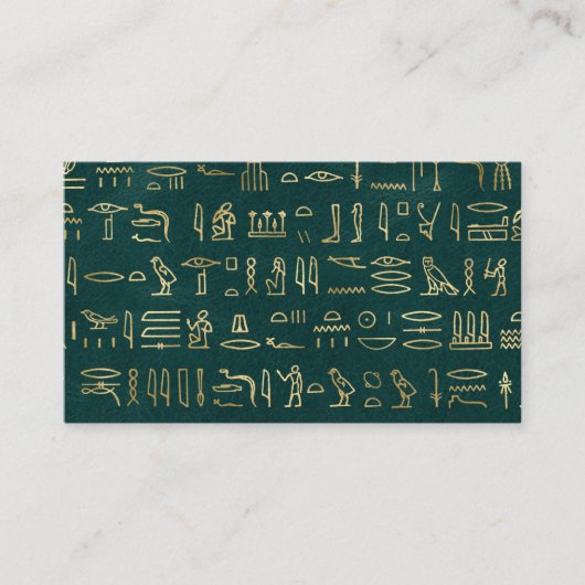 ゴールデンエジプト字タイポグラフィエジプト 名刺 (正面)