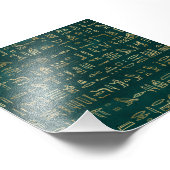 ゴールデンエジプト絵文字タイポグラフィエジプト フォトプリント            (角)