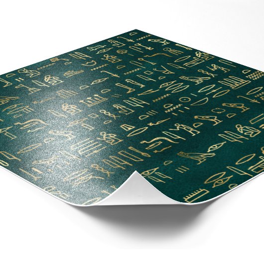 ゴールデンエジプト絵文字タイポグラフィエジプト フォトプリント            (角)