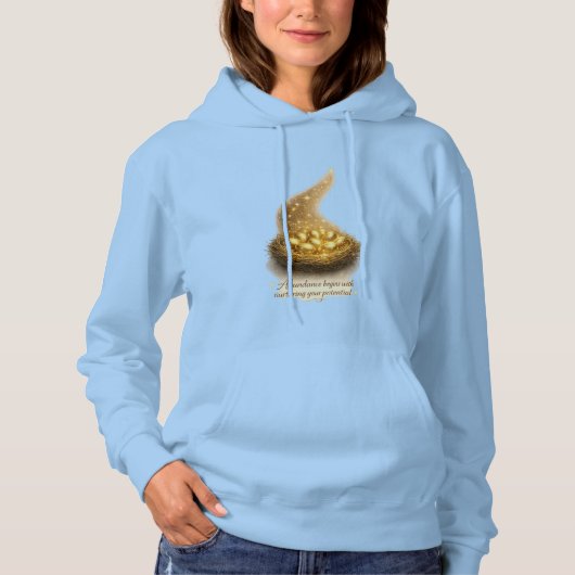 ゴールデンエッグネスト豊かさ成長Tシャツ パーカ (正面)