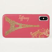 ゴールデンエッフェルタカスタムワーiPhone xケース Case-Mate iPhoneケース (裏面(横))