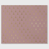 ゴールデンエッフェルタワーパリマウヴ薄紫赤面ピンク ラッピングペーパー (フラット)