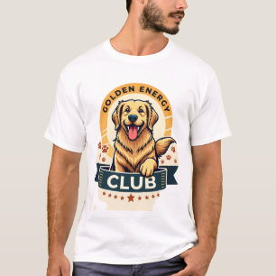 ゴールデンエナジークラブ ゴールデンレトリバー ビンテージ 犬 ル Tシャツ