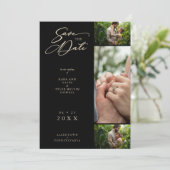 ゴールデンエフェクトファンシーブラックコラージュ3枚フォトカップル セーブザデート (スタンド正面)