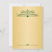 ゴールデンエフェクト紙吹雪のグリーンリハーサルディナー 招待状 (裏面)