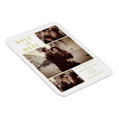 ゴールデンエモダンフェクトカスタム3枚の写真結婚s マグネット (右側)