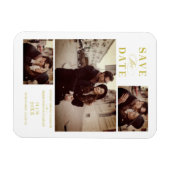 ゴールデンエモダンフェクトカスタム3枚の写真結婚s マグネット (横)