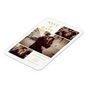 ゴールデンエモダンフェクトカスタム3枚の写真結婚s マグネット (左側)