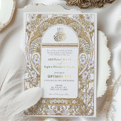 ゴールデンエレガンスアールヌーボームスリム結婚ズ 箔招待状