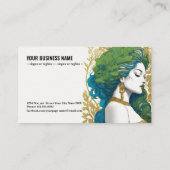 ゴールデンエレガンスウーマンズシルエットミッドセントグリーンa1 名刺 (裏面)