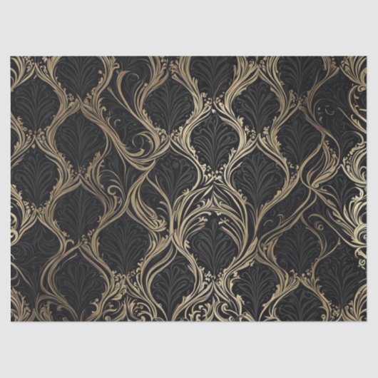 ゴールデンエレガンスオンブラックデクページ紙 薄葉紙 (正面)