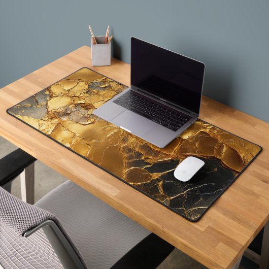 ゴールデンエレガンステクスチャード大理石 デスクマット (オフィス2)
