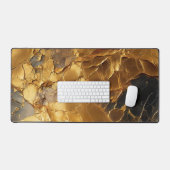 ゴールデンエレガンステクスチャード大理石 デスクマット (キーボード&マウス)