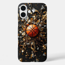 ゴールデンエレガンスバスケットボール iPhone 16 PLUSケース