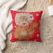 ゴールデンエレガンスミッドセンチュリー抽象芸術 クッション (ブランケット)