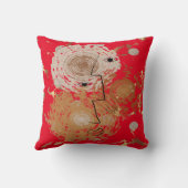 ゴールデンエレガンスミッドセンチュリー抽象芸術 クッション (裏面)