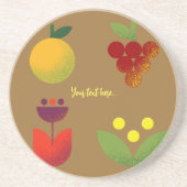 ゴールデンエレガンスモダンフローラフルーツ コースター (正面)